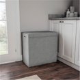 thumbnail image 1 of Double Laundry Hamper with Lid-Two-Sided Sorter, Gray, 1 of 1