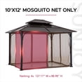 thumbnail image 3 of Sunjoy Netting for 10ft. x 12ft. Hardtop Gazebo with Warm White LED lights (Battery operated, not included), 3 of 9