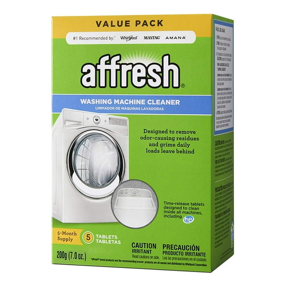 Affresh W10549846 Washing Machine Cleaner, 5 Tablets: Cleans Front Load and Top Load Washers, Including HE