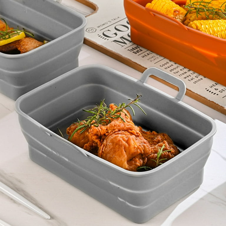 Air Fryer Silicone Liners Rectangular Airfryer Baking Tray Basket