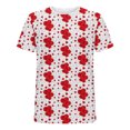 thumbnail image 4 of JINMGG Mens Tops under $5,Men Casual Round Neck Valentine's Day 3D Digital Printing Pullover Fitness Sports Shorts Sleeves T Shirt Blouse,White L, 4 of 5