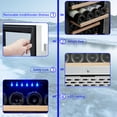 thumbnail image 2 of Wine and Beverage Refrigerator, 30 Inch Dual Zone Wine Cooler with Glass Door, Built in/Freestanding Under Counter Wine Fridge Hold 28 Bottles and 80 Cans, with Digital Temperature Control/Lock, 2 of 9