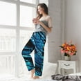 thumbnail image 5 of Salouo Blue Viper Snake Closeup Face Print Women's Pajama Pants Casual Loose Sweatpants PJs Flowy Pants Drawstring Palazzo for Women Wide Leg Pants Lounge Pajama -Large, 5 of 8