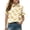 Beige, variant on Girls Polo Shirt Cute Animal Print School Uniform Short Sleeve Button Closure Tops for Girls 10-12 Years