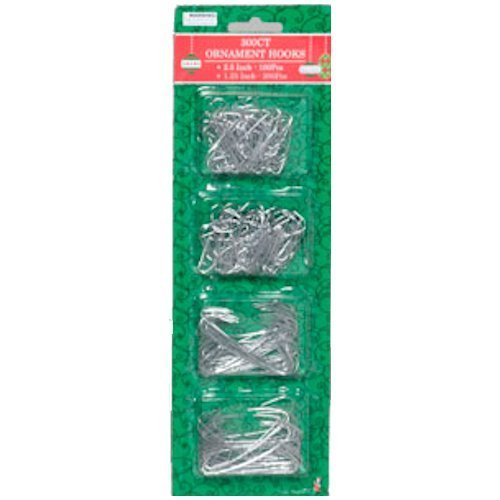 Silver Ornament Hooks Pack Of 300