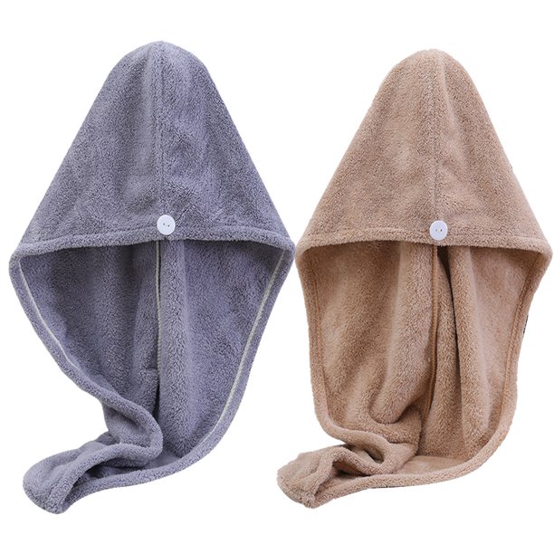 2Pack Microfiber Hair Drying Towel for Long Hair Magic Instant Dry