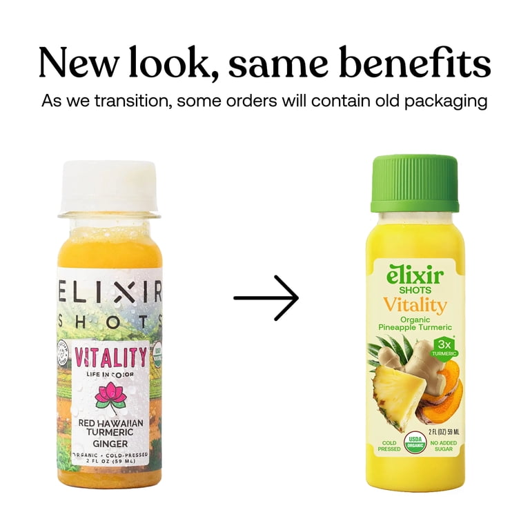 Elixir Shots Vitality (12 Pack) Immunity Wellness Shot with 100
