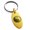 Gold, variant on Stainless Steel Sun & Moon Yin Yang Engraved Small Oval Charm Keychain Keyring