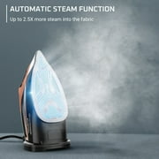 Rowenta Steam Force Pro Iron for Clothes, Stainless Steel Soleplate, 1850 Watts, Smart Screen, Handheld Iron, Black & Copper, DW9580