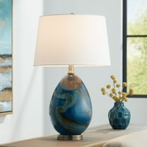 Swirl 22 1/2" High Blue Art Glass 3-Way Table Lamp