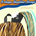 thumbnail image 5 of 17 Inch Lightweight Backpack,PVC Waterproof Oxford Fabric, Ergonomically Designed, with Large Capacity, Leopard Animal Pattern, 5 of 5