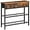 Rustic Brown + Black, variant on 29.5" Narrow Console Table with 2 Fabric Drawers, Sofa Table, Small Entryway Table with 3-Tier Storage Shelves, Behind Couch Table, for Living Room, Hallway, Black BB72XG01