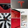 thumbnail image 2 of IPG Compatible with Model 3 Decal Sticker (9 Logo Set) Overlay Stickers Do it Yourself Stickers Set Personalize Your Vehicle (Pearl Red), 2 of 8