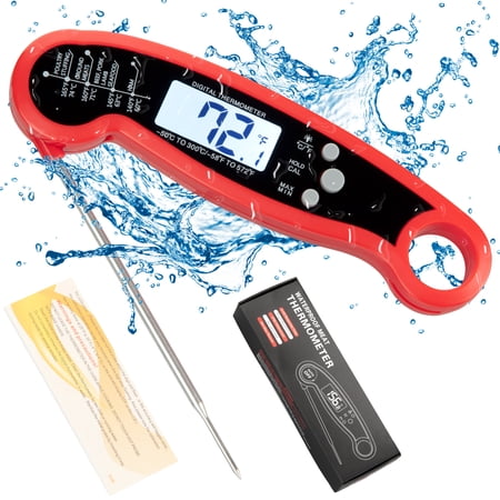 Cibeat Instant Read Meat Thermometer for Grilling and Cooking  Magnetic Thermometer with Bottle Opener  Digital Food Grade Waterproof Probe for Kitchen  Outdoor