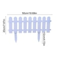 thumbnail image 3 of Mareep 1Pcs White Plastic Garden Fence with Ground Stakes, 7.78*6.92in Decorative Mini Fence for Flower Beds, Outdoor Yard Border, Lawn Edging, and Small Animal Protection for Patio and Garden Decor, 3 of 8