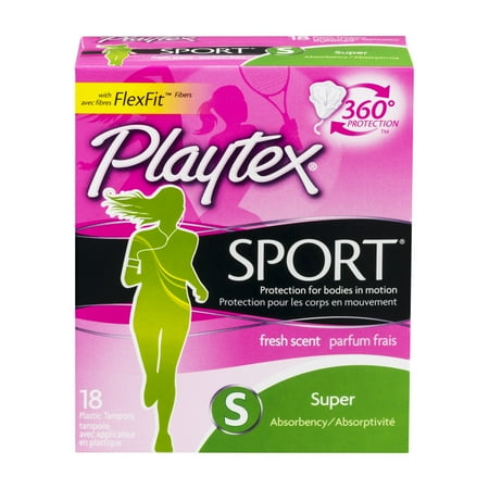 Playtex Sport Super Plastic Tampons - 18 CT