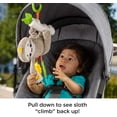 thumbnail image 4 of Fisher-Price Juguete para bebé, cochecito lento, muy divertido, perezoso, actividad de viaje con movimiento y detalles sensoriales para recién nacidos a partir de 0 meses, 4 of 5