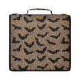 thumbnail image 2 of Leopard Bats Printed Zipper Binder with Handle&Shoulder Strap 2 inch 3 Ring 500+300 Sheet Capacity File Folder Organizer, 2 of 8