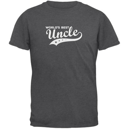 World's Best Uncle Dark Heather Adult T-Shirt (Best Uncle In The World)
