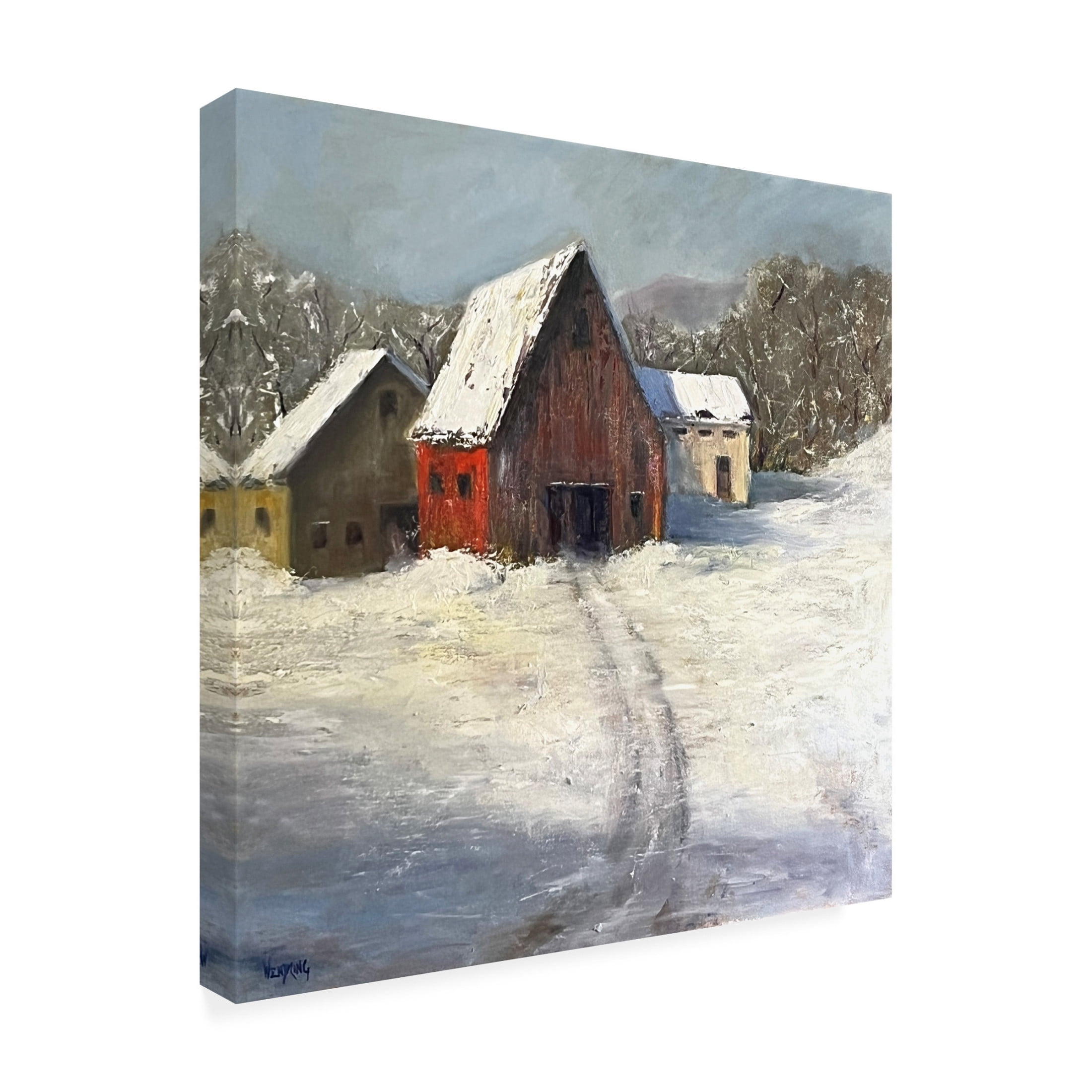 Trademark Fine Art Marilyn Wendling  Winter Homestead I Canvas Wall Art