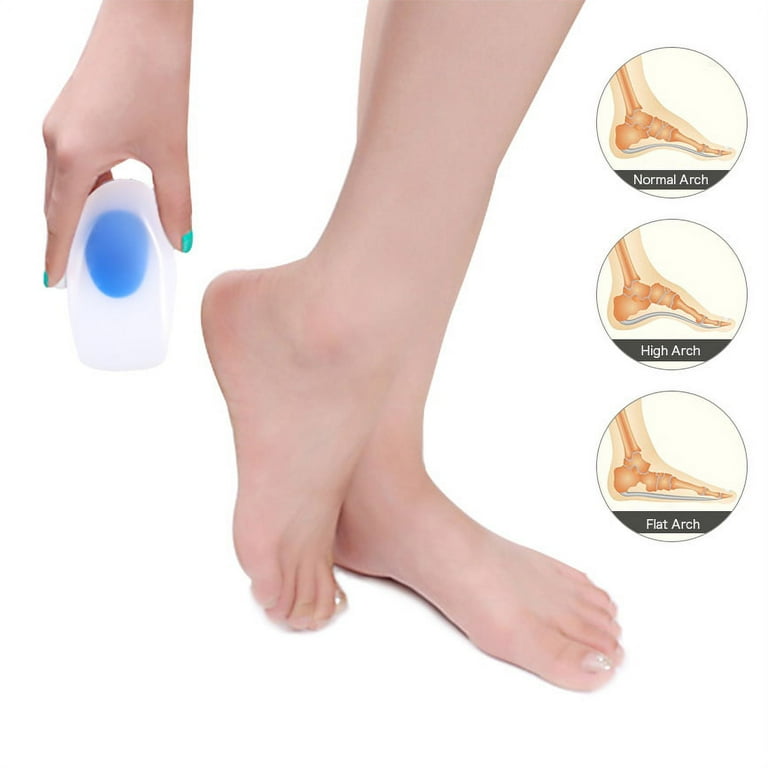 Foot Heel Support Pads Plantar Fasciitis Inserts Silicone Heel