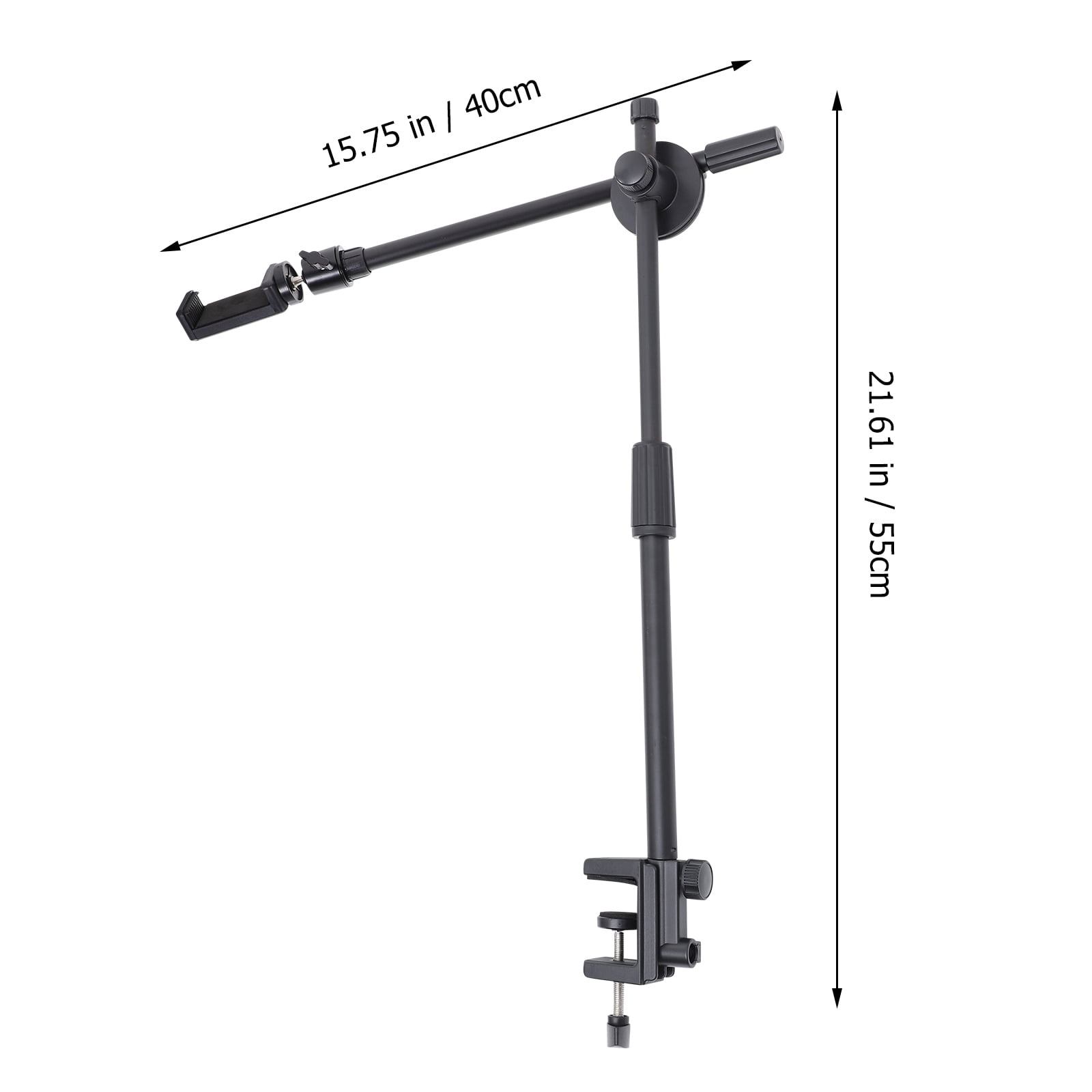 OFFIGAM Black Adjustable Suspension Arm Phone Holder Stand for Live Streaming, Video Recording, and Hands-Free Use