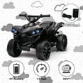 thumbnail image 3 of Geetinfly Kids ATV 4 Wheeler,6V Battery Powered Quad Electric Vehicle with LED Lights,Foot Pedal,Ride on Toy Car for Kids Toddlers,Black, 3 of 6