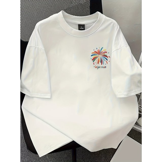 100% Pure Short-Sleeve T-Shirt with a Relaxed Fit, Perfect for Summer, Featuring a Round Neck And a Loose, Stylish Design That Is Versatile for Women.