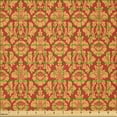 thumbnail image 2 of Ambesonne Antique Fabric by the Yard Microfiber, Royal Victorian Damask, 2 Yards, Vermilion Orange, 2 of 2