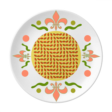 

Illusion Lines Repeating Particles Flower Ceramics Plate Tableware Dinner Dish