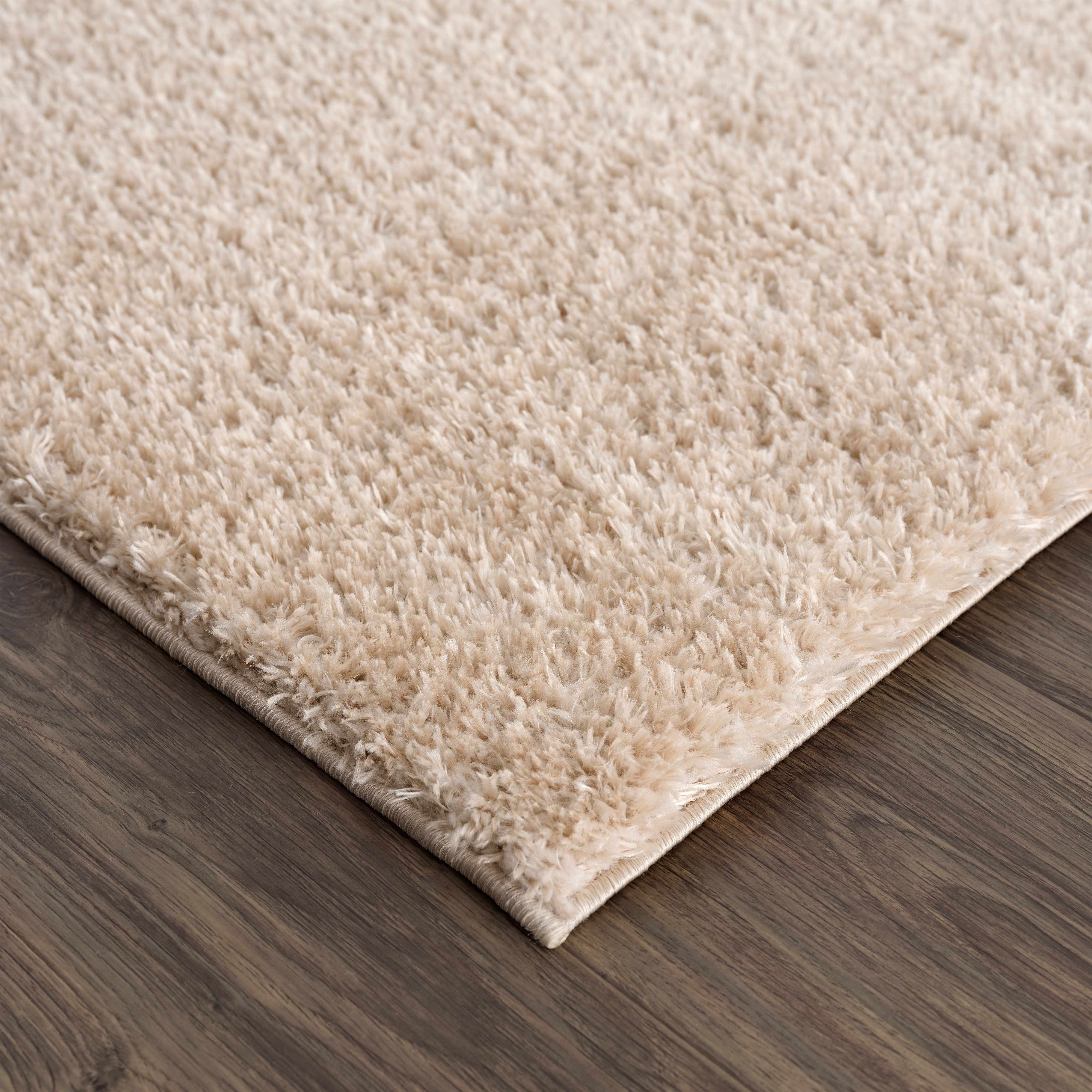 Hauteloom Heavenly Solid Shag Area Rug for Living Room Bedroom - High Pile Fluffy Carpet - Soft Shaggy Cozy Plush Rug - Light Brown, Dark Beige - 9'3" x 12'