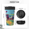 thumbnail image 3 of Lsque Pop Art Colorful Cows Pattern Travel Coffee Mug 16oz: Insulated Coffee Cup with Leakproof Lid, Coffee Tumbler, Reusable Coffee Cups with Seal Lid, 3 of 8