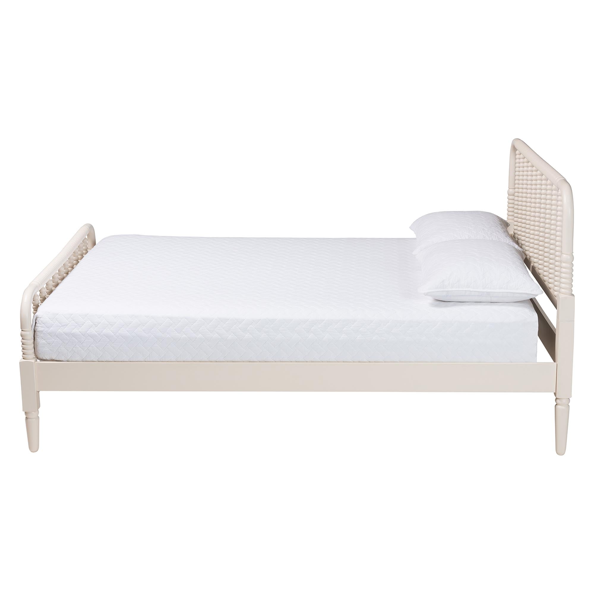 Baxton Studio Braith Farmhouse Platform Bed, Queen, Ivory