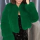 thumbnail image 1 of Chaquetas y abrigos casuales de manga larga sin capucha para mujer, de talla grande, de invierno, cálidos, holgados, con cuello alto, de felpa y pelo, de poliéster., 1 of 4