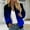 Blue, variant on Goodtrade8 Coats for Women Winter Zip up Bomber Jacket Casual Pocket Gradient Women Tops