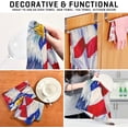 thumbnail image 3 of American Flag Tea Towels Set of 1 Bald Eagle Kitchen Dish Cloth with Hanging Loop, 18"x28"Lint-Free Absorbent Towel for Kitchen Drying Wiping and Cleaning, 3 of 6