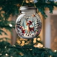 thumbnail image 3 of Painted Mason Jar Ornament With Fairy And Reindeer Design For Whimsical Tree Decor, 3 of 5