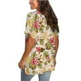 thumbnail image 4 of AMERTEER T-shirt pour Femmes Décontracté Confortable à Col en V Imprimé Coupe Ample à Manches Courtes T-shirt pour Femmes, 4 of 4