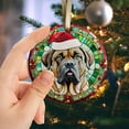 thumbnail image 2 of English Mastiff Dog Ornaments Ceramic For Christmas, Stained Glass Ornaments Ceramic Christmas 2025, 2 of 7