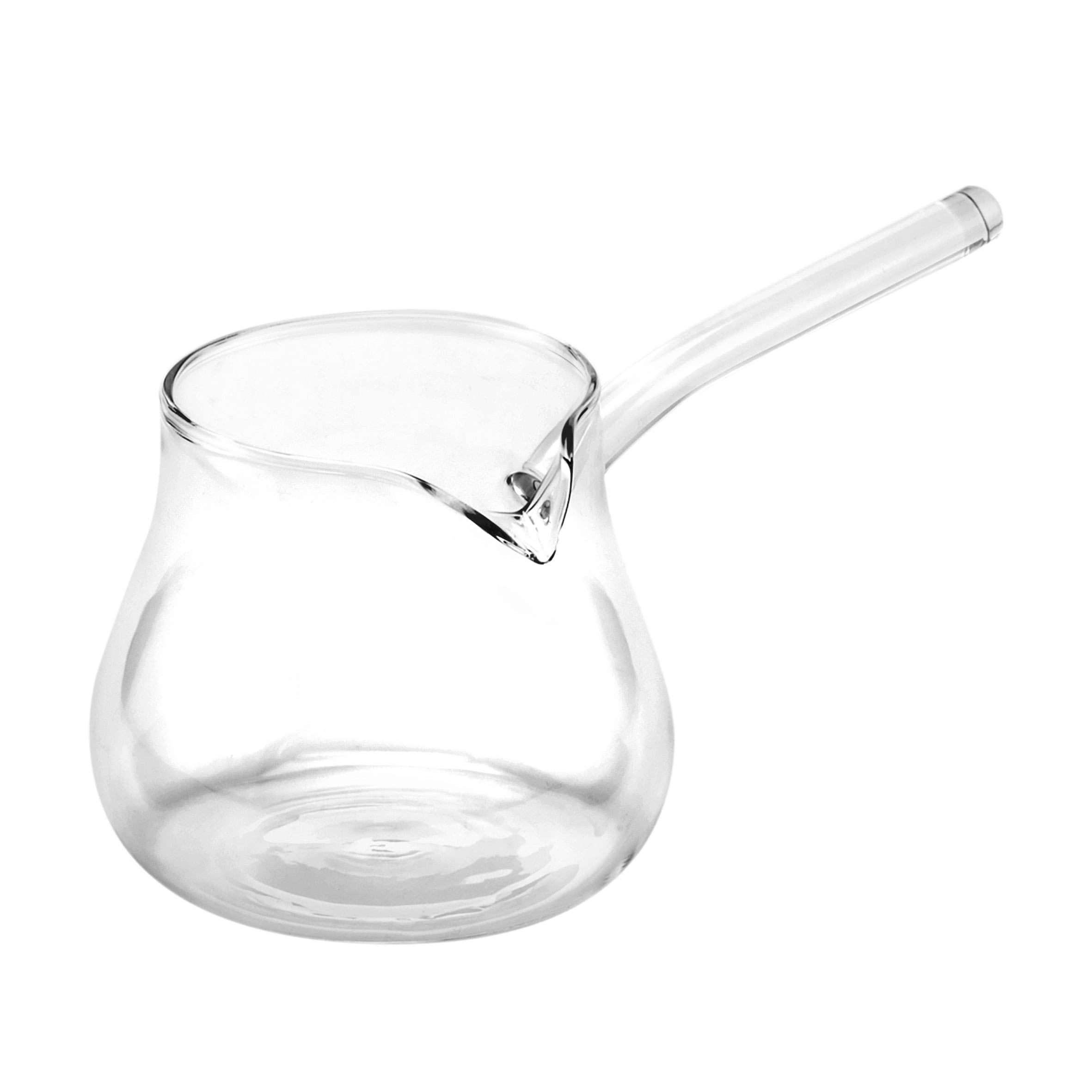 CRYSTALIA Classics Turkish Coffee Pot Borosilicate Glass, Stovetop Tea