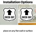 thumbnail image 3 of Check-Out Up (2 Pack) 6 inch X 6 inch Shield Shaped Heavy Duty 3.2 mil Vinyl Decals Weather Resistant Made in the USA, 3 of 5