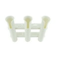 thumbnail image 1 of Portable Slotted Fishing Rack Polymer Supporting Rod Gadgets Holder Protector Slotted Storage Boat Wall Mounted Bracket Holders 3 Tubes Link Supplies White, 1 of 6