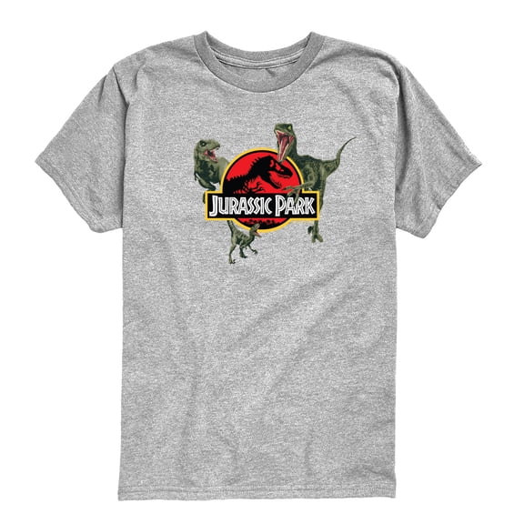 Jurassic Park - Logo Dinos - Youth Boys Short Sleeve Graphic T-Shirt