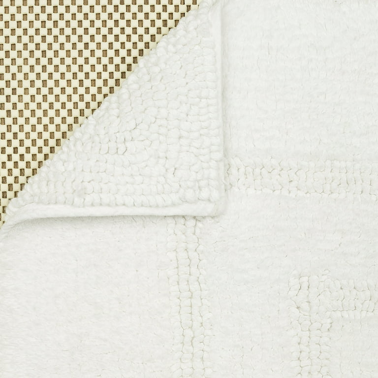 Mohawk Home Classic Cotton II Bath 24-in x 60-in White Cotton Bath Runner  in the Bathroom Rugs & Mats department at