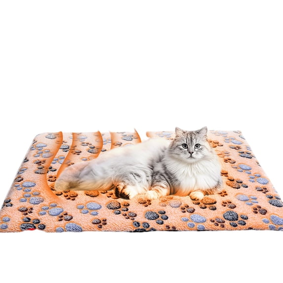 Dog Bed For Small Dogs Plush Heat-insulating Pet Bed Winter Fall Physical Warm Thickened Dog Mat with Anti-slip Bottom 19.7''x27.6'' E