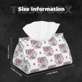 thumbnail image 6 of Lsque Cartoon Poodle Dog Printed Long Tissue Box Cover Holder, Facial Paper Organizer Dispenser,Triangle with Bottom Belt, PVC Leather Decorative Organizer, 6 of 9