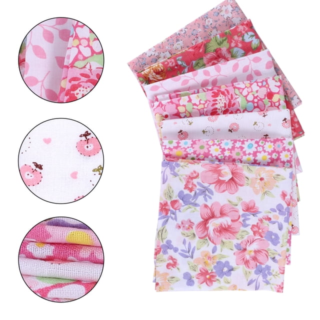 facefd 7pcs/set Cotton Fabric For Sewing Quilting Patchwork Home Textile Pink Series Tilda Doll Body Cloth
