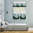 thumbnail image 5 of Ink Green Forest Kitchen Curtains Sets for Windows 24 Inch Length, Watercolor Modern Mountain Rod Pocket Window Treatments Tier Curtains and Valances Set for Bedroom/Bathroom, 5 of 8