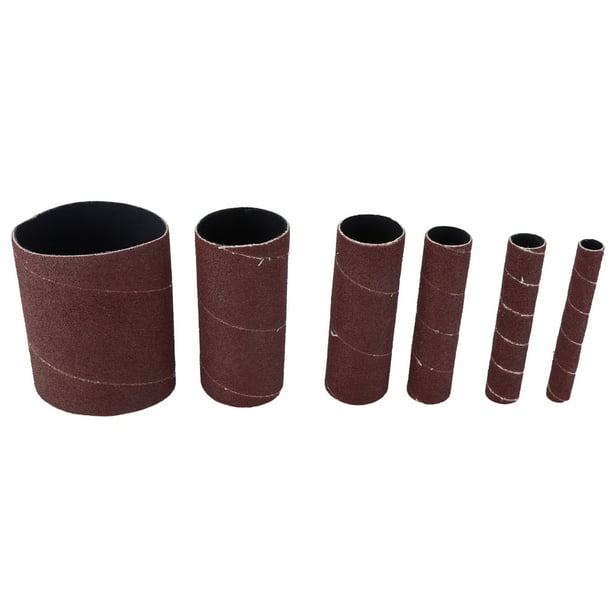 Mangas de LiJado, Círculo de Papel de Luja Carpintería de Madera 120 malla 80 mm 55 mm 38 mm 25 mm 20 mm 12 mm 6pcs tubo de largo ronzamiento de Óxido para moler para pulir para pulir