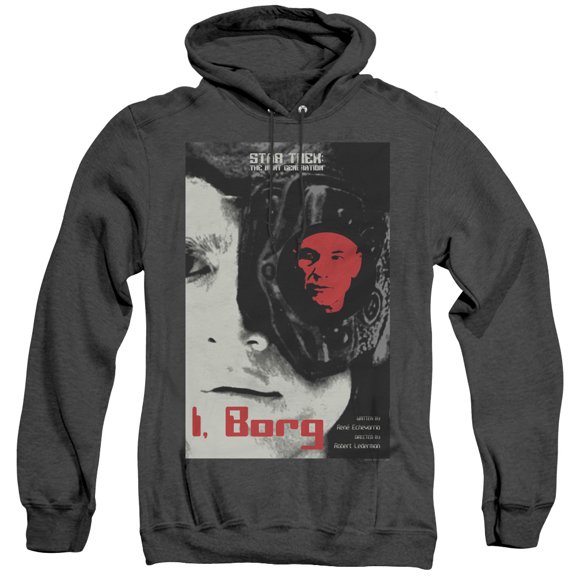 Star Trek Tng Season 5 Episode 23 Adult Heather Hoodie Sweatshirt Black